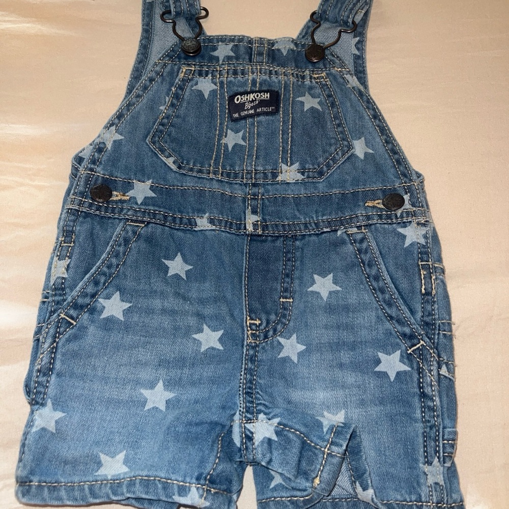 OshKosh B'gosh Blue Star Denim Overalls for Kids